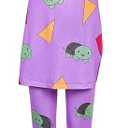 Adult Outift Turtle Pajamas Cosplay Costume Purple Shirt Pants Halloween Set M
