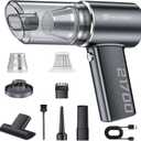 Car Vacuum Cordless Portable with Brushless Motor,16000PA Suction Power, 3-in-1 Compressed Air Duster & Air Blower & Pump Wireless Mini Handheld Cleaner for Home, Car, Pet, Office