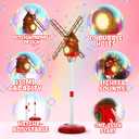 Belemar Windmill Bubble Machine Toys for Kids & Toddlers, Bubble Blower with Lights & Music, Adjustable 51" Height, 130ml Large Tank, Bubble Solution Included, Bubble Show for Parties & Birthdays
