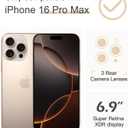 ICEDIO for iPhone 16 Pro Max Case with Screen Protector-Clear with Fashionable Trendy Patterns-Designed for Girls and Women-Slim Fit Cover-Protective Phone Case 6.9" Small Pink Flowers