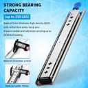YENUO Heavy Duty Locking Drawer Slides Full Extension Runners with Lock 12 14 16 18 20 22 24 26 28 30 32 34 36 38 40 Inch Side Mount Ball Bearing Rails Track Glides 250 Lbs 1 Pair(W:53mm, 16 Inch)