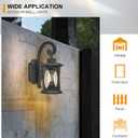 Porch Lights Outdoor, Outdoor Wall Light Fixtures, Waterproof Exterior Lighting Fixtures with Clear Glass Shade, Black Outside Sconce Lights for House, Garager (13.5inch,Bulb Not Included)