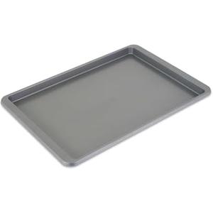 KitchenAid 13x18in Nonstick Aluminized Steel Baking Sheet, Contour Silver