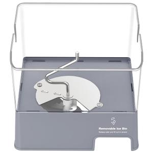 Upgraded W11129522 Refrigerator Ice Bucket Compatible with Whirlpool Ice Maker Tray Replacement W10564750 Whirlpool Removable Ice Bin Bucket Parts KRMF706ESS05 KRFF707ESS01 Ice Maker Replacement