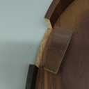 Acacia Wood Serving Tray with Handles - Round Decorative Ottoman Tray for Coffee Table, Breakfast in Bed, Living Room, Kitchen Counter, Candle Display, Tea Party, Lunch, Dinner, Bathroom & Home Decor