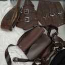 Men's Renaissance Costume Halloween Medieval Pirate Shirt Ankle Banded Pants Viking Belt Accessories, 7Pcs, L