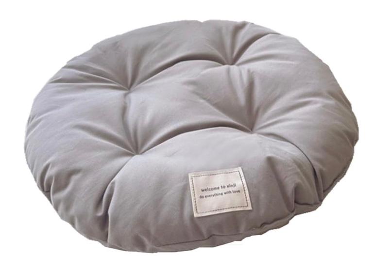 SHENGOCASE 1 Pack 15.7" Round Soft Cat Kneading Pillow Cushion Bed for Dog House Perch, Pad Padding for Cat Cage Kennel (Grey)