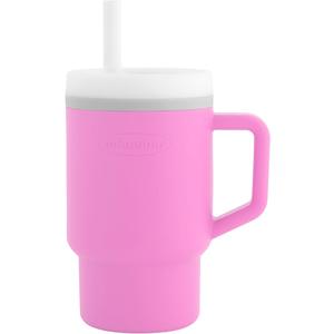Infantino My 1st Tumbler, 9 Oz. Silicone Sippy Cup with Straw & Handle, Spill-Resistant Baby Cup for On-the-Go, BPA-Free Transition Bottle, Cotton Candy