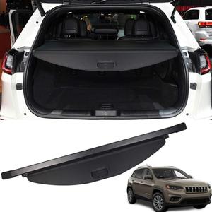 Marretoo for Jeep Cherokee Cargo Cover 2019 2020 2021 2022 2023for Jeep Cherokee Accessories Black Retractable Trunk Cover Security Shield Shade