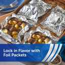 Reynolds Wrap Heavy Duty Aluminum Foil Roll, Thick Heavy Duty Foil for Added Strength and Durability, Secure Easy Open and Close Tab, 12 Inches Wide, 130 Sq. Ft.