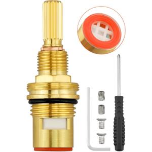 Brass 1-002 Ceramic Hot Cartridge Fits for Newport Brass Faucet Cartridge and 365 and 850c, Widespread Hot Side