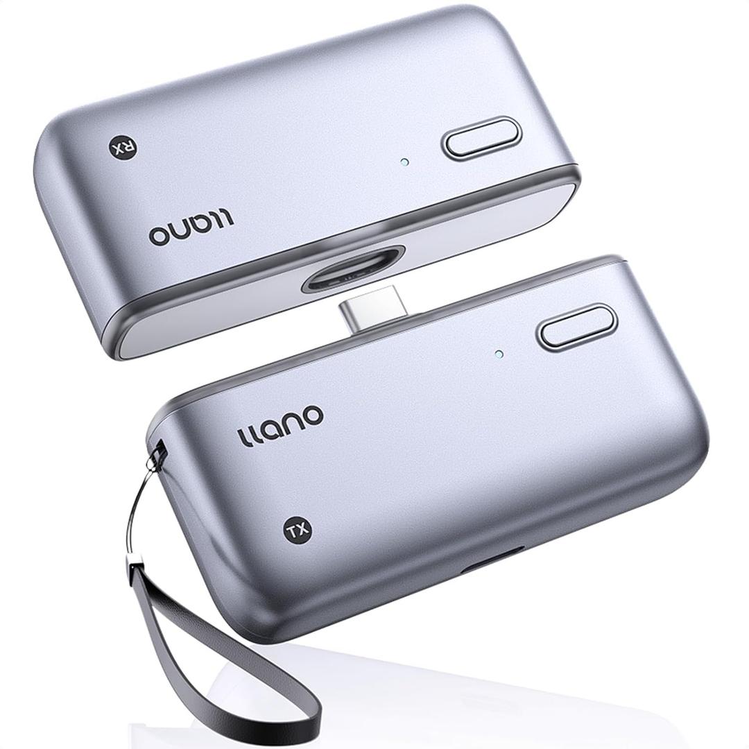 llano S850 Upgraded Type-C Wireless HDMI Transmitter and Receiver, 50M, Ultra 4K Decode Input 1080P@60Hz Output, Plug & Play 5G+2.4G and Audio for Phone/Tablet/Laptop/PC to Monitor/Projector/TV Box (Silver)