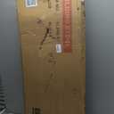 Gluck Plants Folding Stool,24 Inch Foldable Portable Collapsible Height Bar Stool Chair,Adult Tall Leather Padded Chair for Kitchen Living Room Garden Camping Fishing