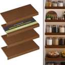 Wire Shelf Covers,34" W x 16" D,4pcs,Walnut