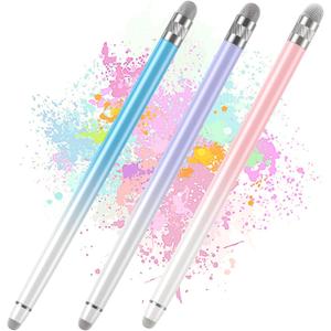 3PCS Stylus Pens for Touch Screens, Stylus Pen for iPhone/ iPad/ Tablet Android/ Microsoft/ Surface, Compatible with Touch Screens(Purple/ Pink/ Blue)