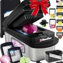 Mueller Pro-Series 10-in-1, 8 Blade Stainless Steel Multi Vegetable Chopper And Mandoline Slicer, Kitchen Tools and Gadgets, Food and Veggie Chopper, Mincer, Dicer, French Fry Cutter, Black