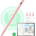 ESR Geo Digital iPad Pencil Findmy Compatible with Apple iPad 2018-2026,with Easy Shortcuts for Apple iPad A16/10/9/8 & Air 13/11 & Pro 12.9/13/11 & Mini 7/6/5,Pink(No Wireless Charging)