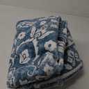 Blue and White Round Rug 5 Ft Rugs for Entryway Washable Circle Entrance Rug Non Slip Round Doormat Indoor Printed Faux Wool Round Front Door Mat Floor Carpet for Backdoor, Bedroom