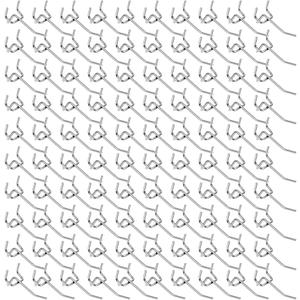 100 Pcs Pegboard Hooks 2 Inch Peg Board Shelving Hooks Peg Board Organizer Accessories Pegboard Wall Display Hanging Holders for 1/8 and 1/4 Garage Storage Organizer Tools (Silver)