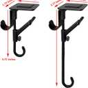 Fireplace Stocking and Garland Hanger, 2 in 1 Mantel Hangers for Garland, No Drill, Heavy Duty Adjustable Garland Hangers for Mantle, Christmas Mantle Garland & Stocking Holder (Gold, 3PCS)