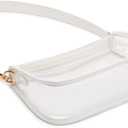 Clear Tote Bag Stadium Approved Clear Purse PVC Handbag Retro Classic Transparent Bag for Concert