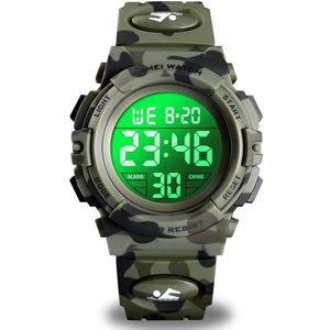 cofuo Kids Digital Watch for Boys Girls, Boys Watches Ages 3-17,Sport Outdoor Watch for Kid, 50M Waterproof Analog Multifunctional Chronograph LED Alarm Stopwatch Silicone Band, Kids Gift