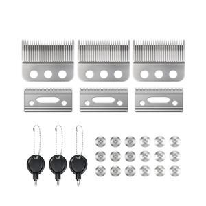 Professional 3-Hole Adjustable Clipper Blade Replacement Compatible with Wahl Designer, Senior, Cordless Designer, Pilot & Sterling Clippers, 13 mm Fade Blade (3 Pack)