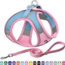 AIITLE Step in Dog Harness and Leash Set - Summer No Pull Escape Proof Vest Harnesses with Soft Mesh and Reflective Bands, Adjustable Pet Outdoor Harnesses for Small and Medium Dogs Pink M (M(Chest: 16 - 18"))