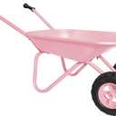 3T GROUP Girl Pink Wheelbarrow,Kids Gardening Tool Set,Children Toddler Metal Wheelbarrow Gift for Kids Outdoor Toys Wheel Barrel,Wheel Barrow All Seasons (Pink), 6.5*2.4