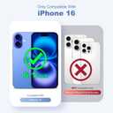 for iPhone 16 Case with Invisible Ring Stand [Military Drop Protection] [Compatible with Mag-Safe] Matte Translucent Back Anti-Slip Shockproof Phone Cover 6.1 Inch 2024-Pink