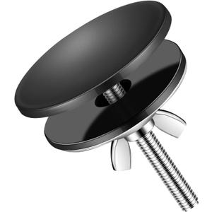 LEIFIDE 2 Inch Kitchen Sink Hole Cover Faucet Sink Hole Cap Stainless Steel Stopper Plug Plate Metal Blank for Bathroom Soap Dispenser Wash Basin(Matte Black)