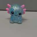 Glitter Axolotls Squishies Toy, Stretchy Axolotls Stress Ball, Fidget Toy for Anxiety Relief and Sensory Play, Pocket Size Squeeze Toys Gift for Kids Teens Adults(Blue)
