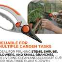 2 x 8-Inch Pruning Shears, Ultra Sharp SK5 Non-Stick Blade, Carbon Steel Lower Blade, Ergonomic TPR Handle, Heavy-Duty Garden Pruner for Clean & Precise Cuts