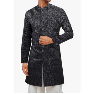Runcati Mens Kurta Sherwani Coats Kaftan Indian Ethnic Royal Suits Mandarin Collar Wedding Festive Party Blazer, M