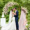 Metal Arch Backdrop Stand, 7.2FT+6FT Wedding Arches Frame, Gold Wedding Arch Backdrop Stand Set of 2, Balloon Arch Backdrop for Wedding Party Decor Birthday Baby Shower Graduation