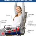 Everlasting Comfort Doctor Recommended Memory Foam Seat Cushion for Office Chairs & Car - Ergonomic Office Desk Accessories - Cushions for Tailbone Pain Relief, Sciatica (Navy Blue, Large)