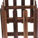 VICASKY Christmas Tree Fence Gate Clear For Barrier Around Cerca Para Arbol De Navidad Wooden Picket Fairy GardenSmall for or Garden Border Carbonized Eco Friendly Miniature Decoration Gardens Outdoor