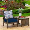 Arden Outdoor Deep Seat Cushion Set, 24 in x 24 in, Weather-Proof, Rain-Proof, Fade Resistant Patio Cushion for Chair, Sofa, and Couch Clark Blue