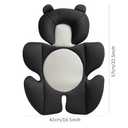 Baby Support Cushion - Breathable 3D Mesh Infant Insert for Strollers, Car Seats, High Chairs, and More - Perfect for Newborns (Black)