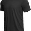 GEMYSE Men's Running Short Sleeve Shirt Sun Protection Quick Dry Moisture Wicking T-Shirts UPF 50+ for Workout S