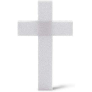 FloraCraft CraftFM Unassembled Cross 2.1 Inch x 12.1 Inch x 17.6 Inch with 2.3 Inch Face White (18 x 12 x 2")
