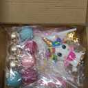 29 PCS Unicorn Cake Topper, Unicorn Rainbow Cake Decorations with Rainbow Stars Unicorn Balls Happy Birthday Cake Decorations for Boys Girls Kids Birthday Party Baby Shower Supplies (Star)