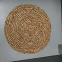 13 Inch Round Woven Placemats Set of 24, Boho Farmhouse Rustic Rattan Wicker Braided Chargers for Dining Table, Water Hyacinth Jute Place Mats for Dinner Plates, Outdoor Patio & Wedding Decor