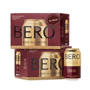 BERO Edge Hill Hazy IPA, Non-Alcoholic Craft Ale 12-Pack, Tropical & Juicy Hazy IPA, Hoppy New England-Style NA Beer by Tom Holland, Alcohol Alternative Beverage for Every Occasion BBD: 04/21/2026