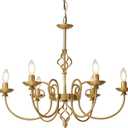 Modern Gold Chandelier for Dining Room 6 Lights Candle Chandelier Light Fixtures 26" Hanging Pendant Light Rustic Industria Chandeliers for Farmhouse Living Room Bedroom Foyer Entryway