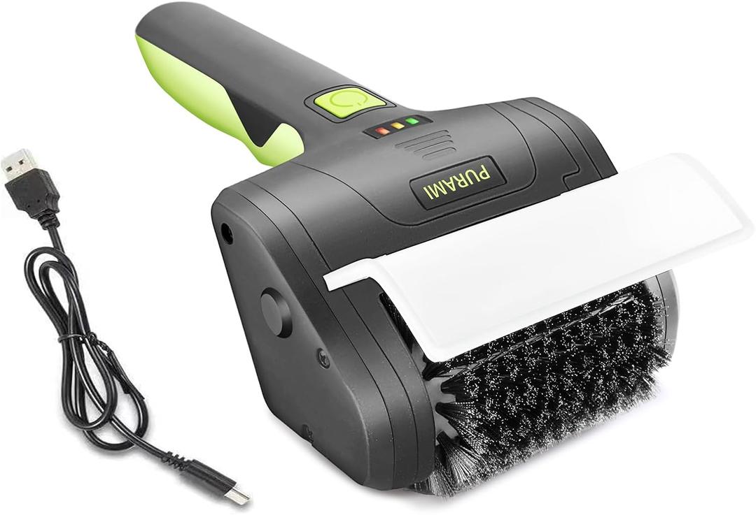 Cordless Rechargeable Grill Brush PURAMI Safe Grilling Rescue Gift No Shedding Bristles, 360 Rotating Cleaner Brush, Lithum 8V 700r/min Heavy Duty BBQ Accessories for Grill bot