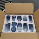 RUCKACE Bud Vases in Bulk 22 Blue Glass Small Vases Flower Vase Bulk for Centerpiece Table Wedding Decorations Home Decor Party(Gradient Blue 22 Pack)
