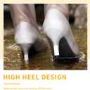 SooGree Rain High Heel Covers Anti-slip Boots Covers High Heel Overshoes Rain Cover Waterproof High Heel Protector (Grey, One Size)