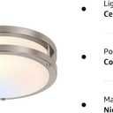 13 inch Flush Mount LED Ceiling Light Fixture, 2700K/3000K/3500K/4000K/5000K Adjustable Ceiling Lights, Brushed Nickel Saturn Dimmable Lighting for Hallway Bathroom Kitchen or Stairwell, ETL Listed