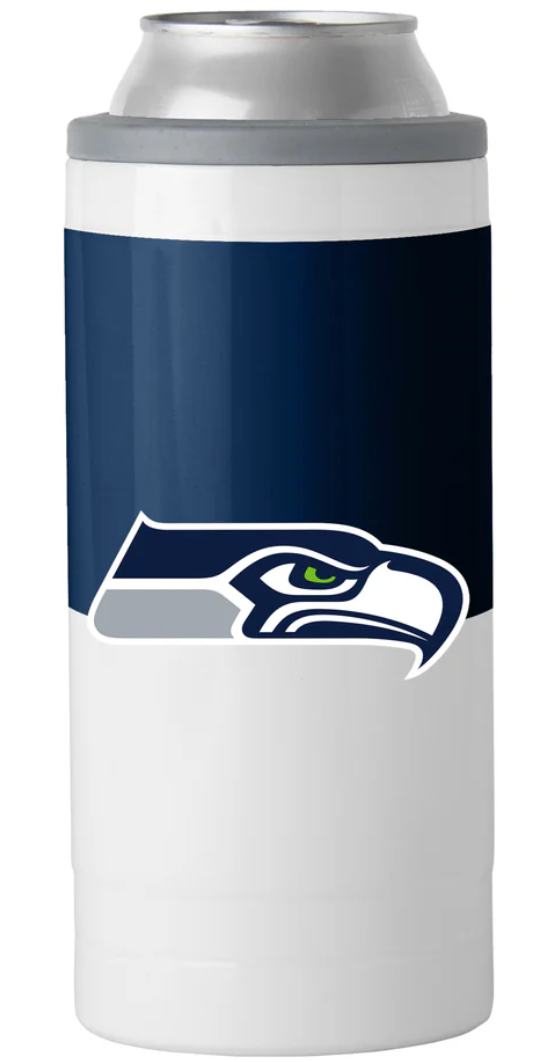 12 Oz SEATTLE SEAHAWKS SLIM CAN COOLIE, Fits 12oz Slim Cans